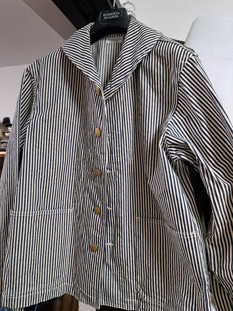 最終価格値下げ不可AT LAST & CO. ストライプカバーオール