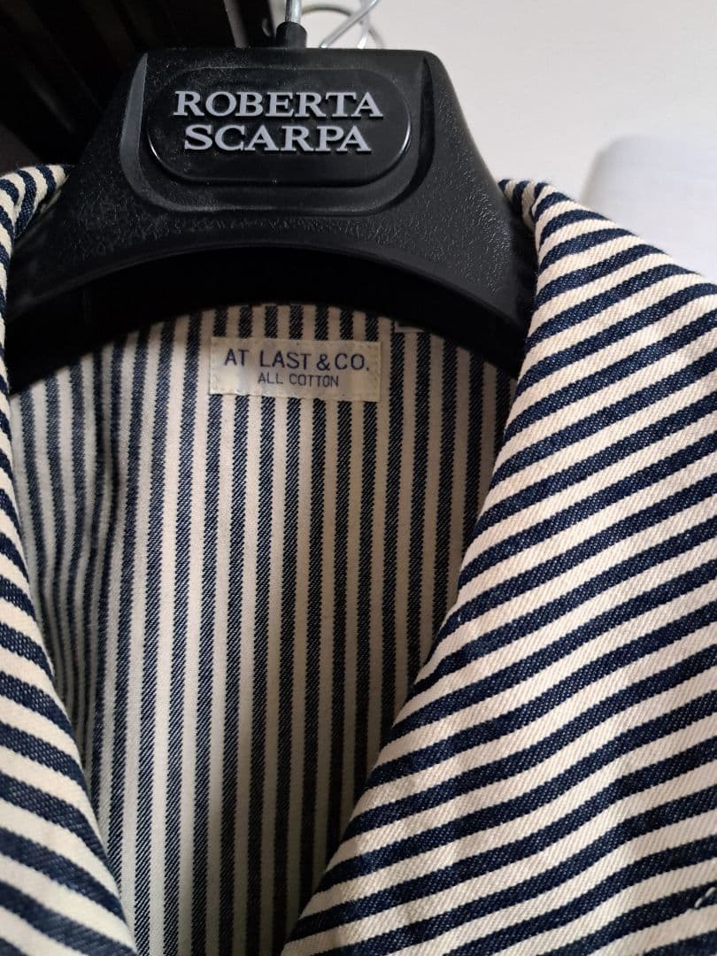 最終価格値下げ不可AT LAST & CO. ストライプカバーオール