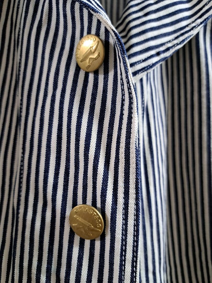 最終価格値下げ不可AT LAST & CO. ストライプカバーオール