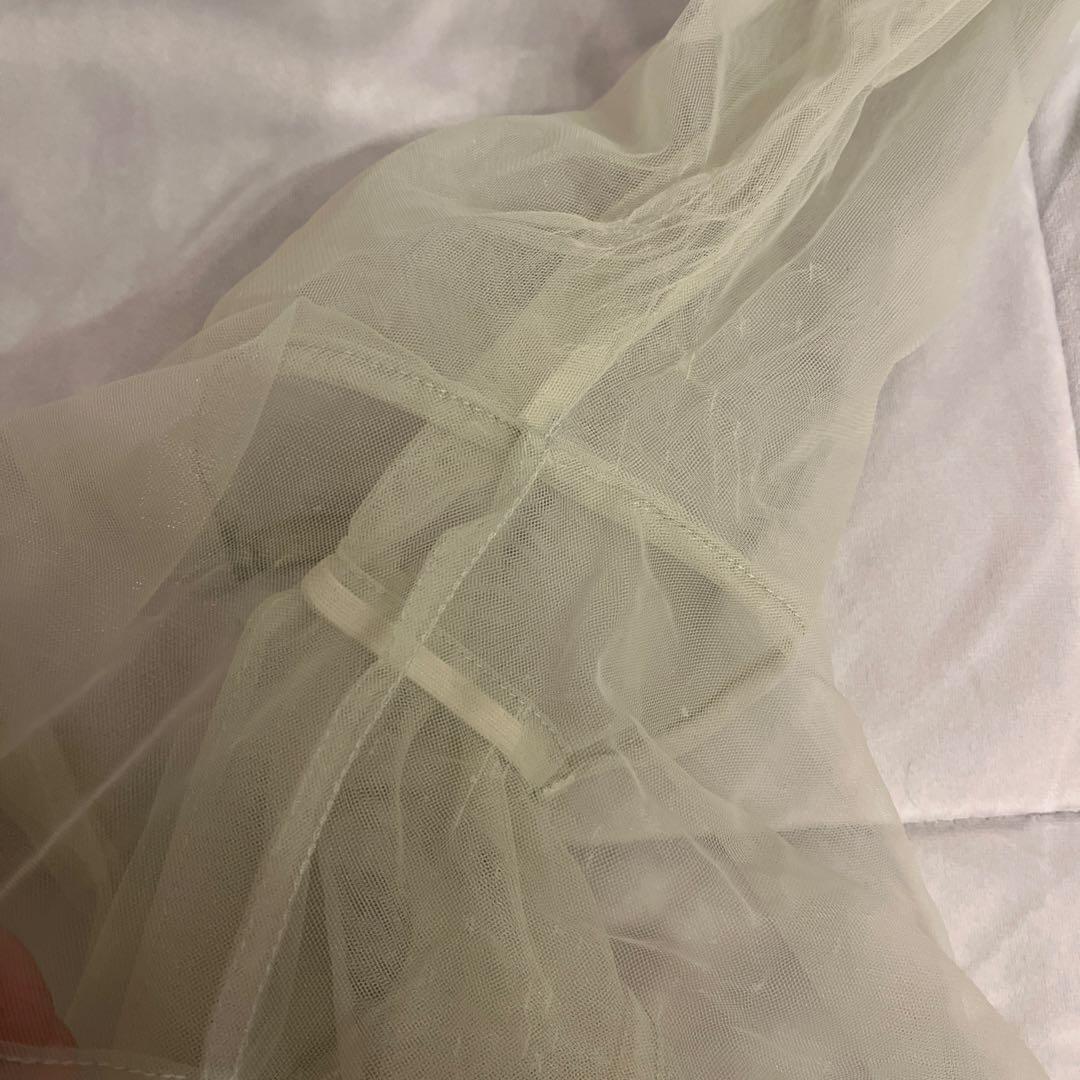 LEJA チュールオフショルダー花柄Iラインワンピースドレス