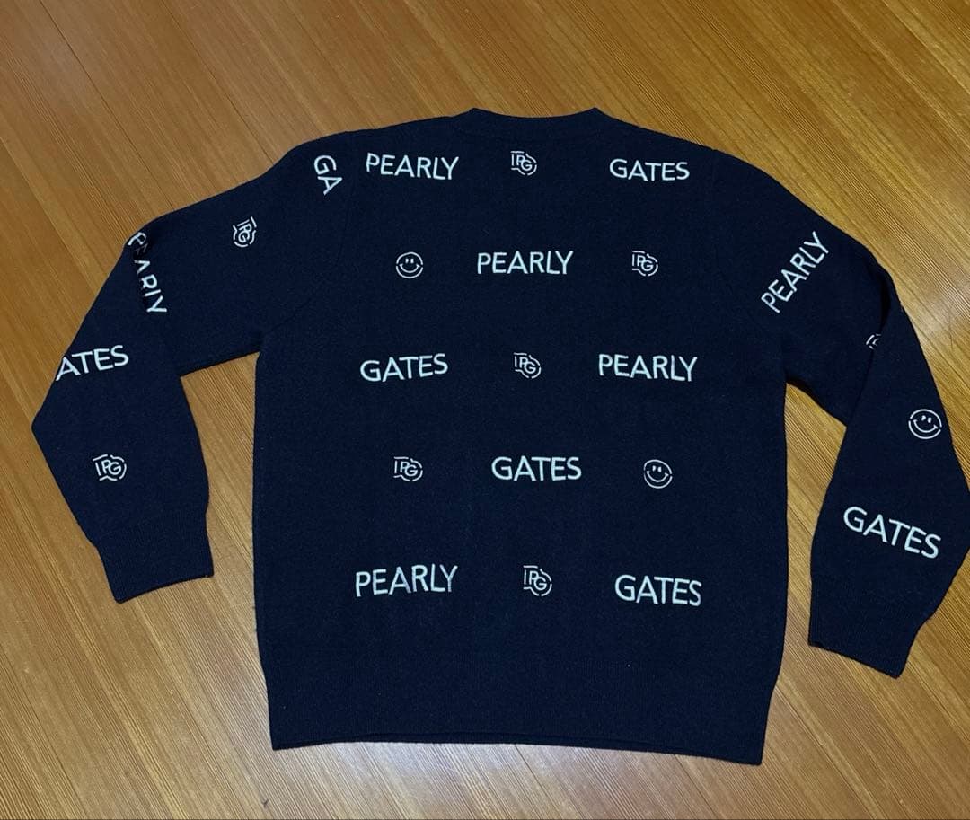 美品　♥︎パーリーゲイツ♥︎ ウール混ロゴセーター　サイズ①