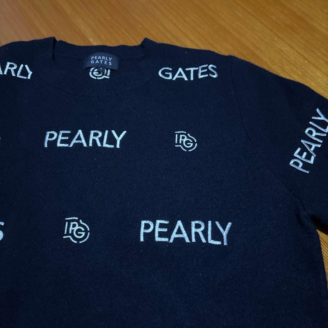 美品　♥︎パーリーゲイツ♥︎ ウール混ロゴセーター　サイズ①