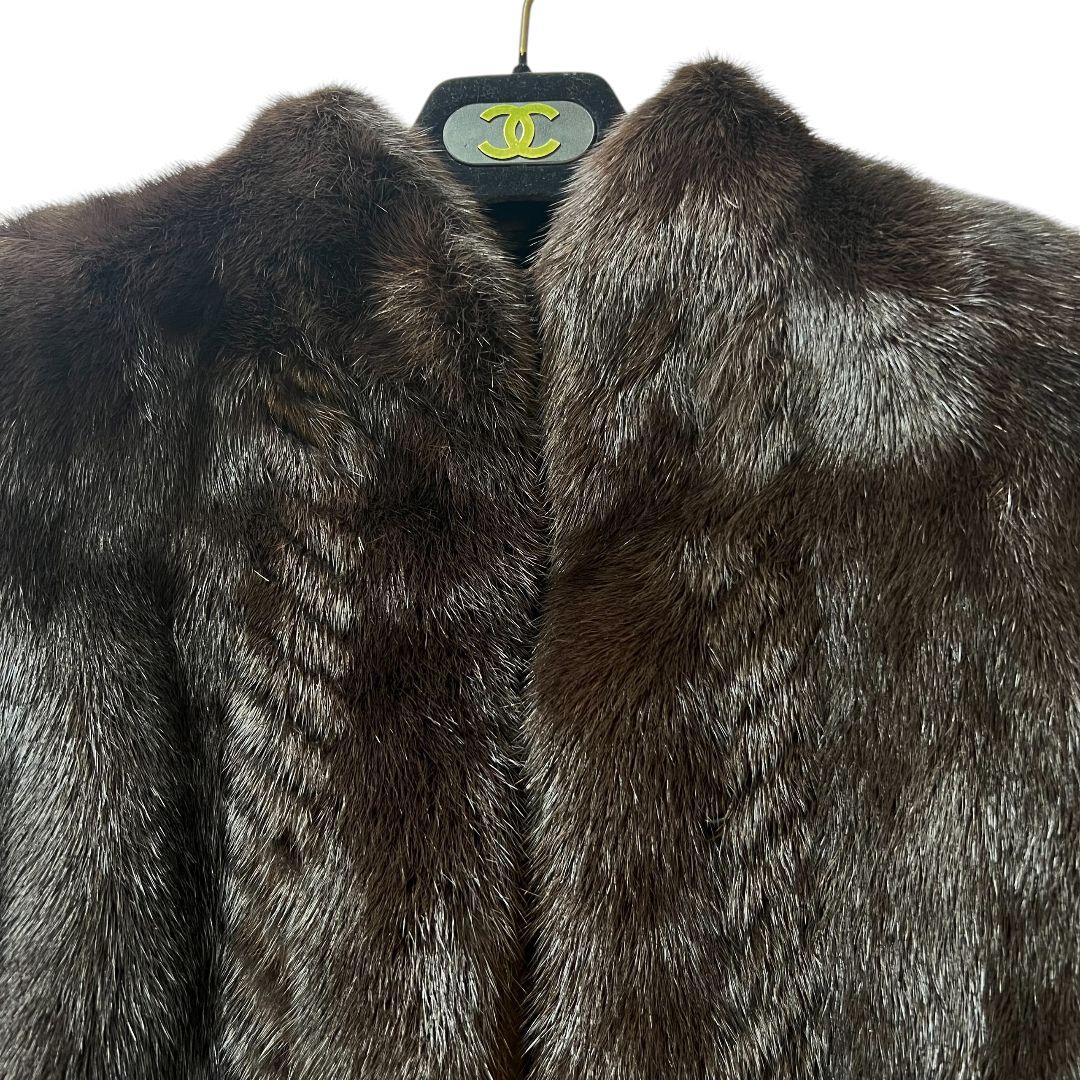 Mink Fur Coat ミンク Lサイズ ダークブラウン