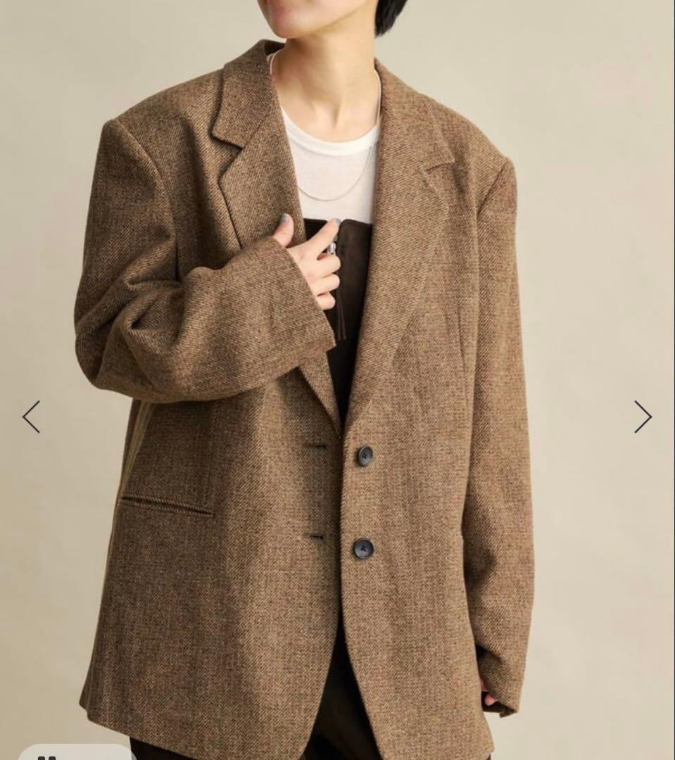 anuke Herringbone Wool Jacket ベージュ【美品】