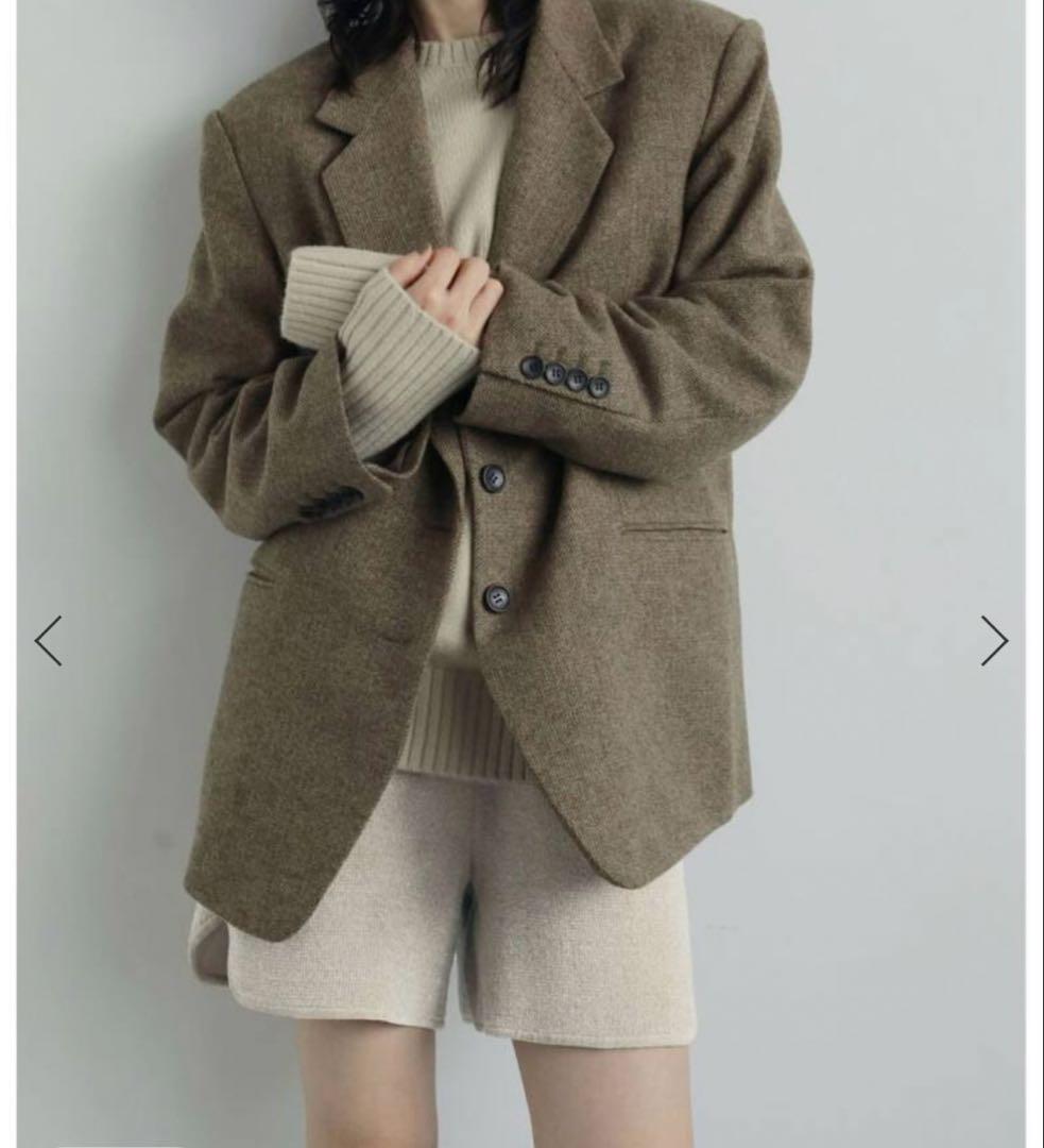 anuke Herringbone Wool Jacket ベージュ【美品】