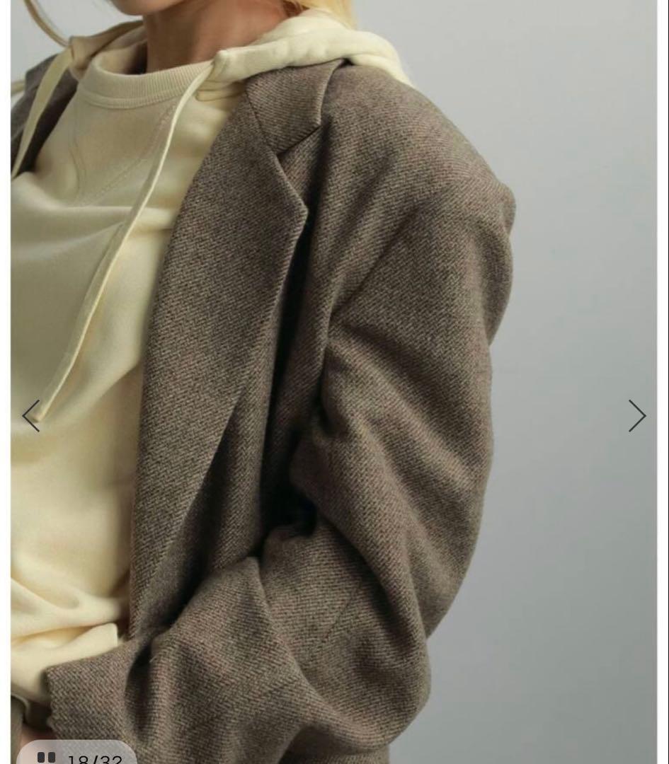 anuke Herringbone Wool Jacket ベージュ【美品】