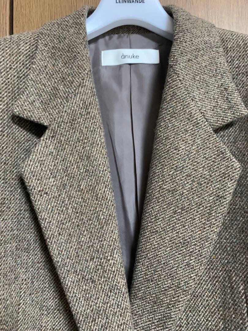 anuke Herringbone Wool Jacket ベージュ【美品】