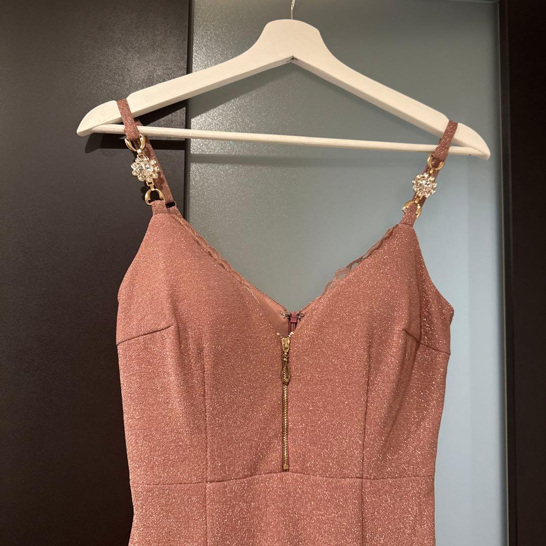 【Andy GLAMOROUS】ラメ ピンク キャバドレス