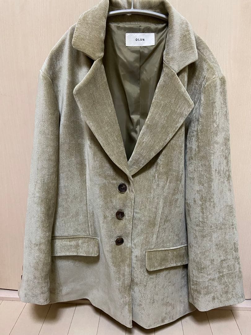 【 OLUN 】 ルーズベーシックモールジャケット ベージュ S