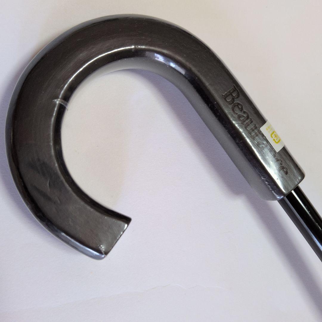 ビューランス　白×グリーンストライプ　フリル　折りたたみ晴雨兼用傘