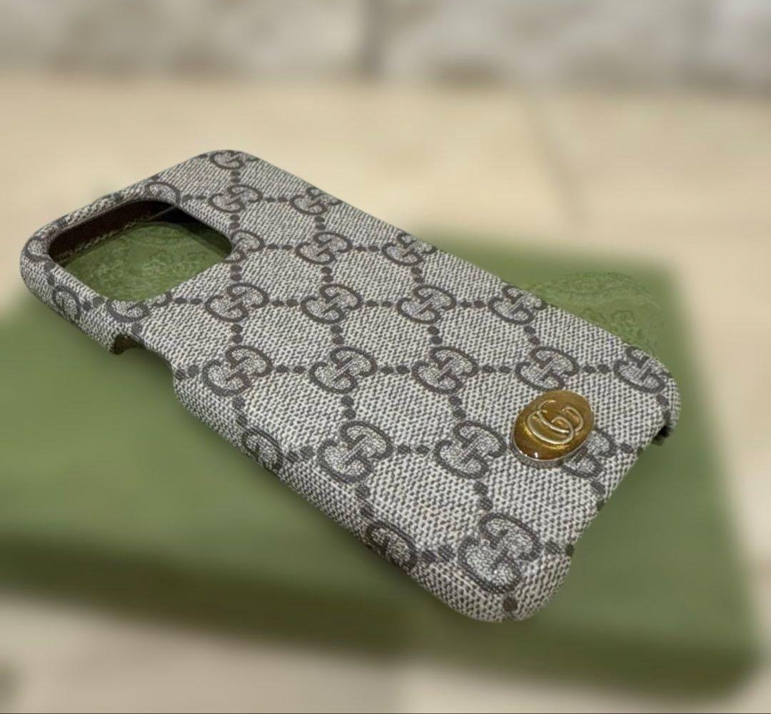 【未使用5万円】新春SALEGUCCI GG レザーiPhone13Proケース