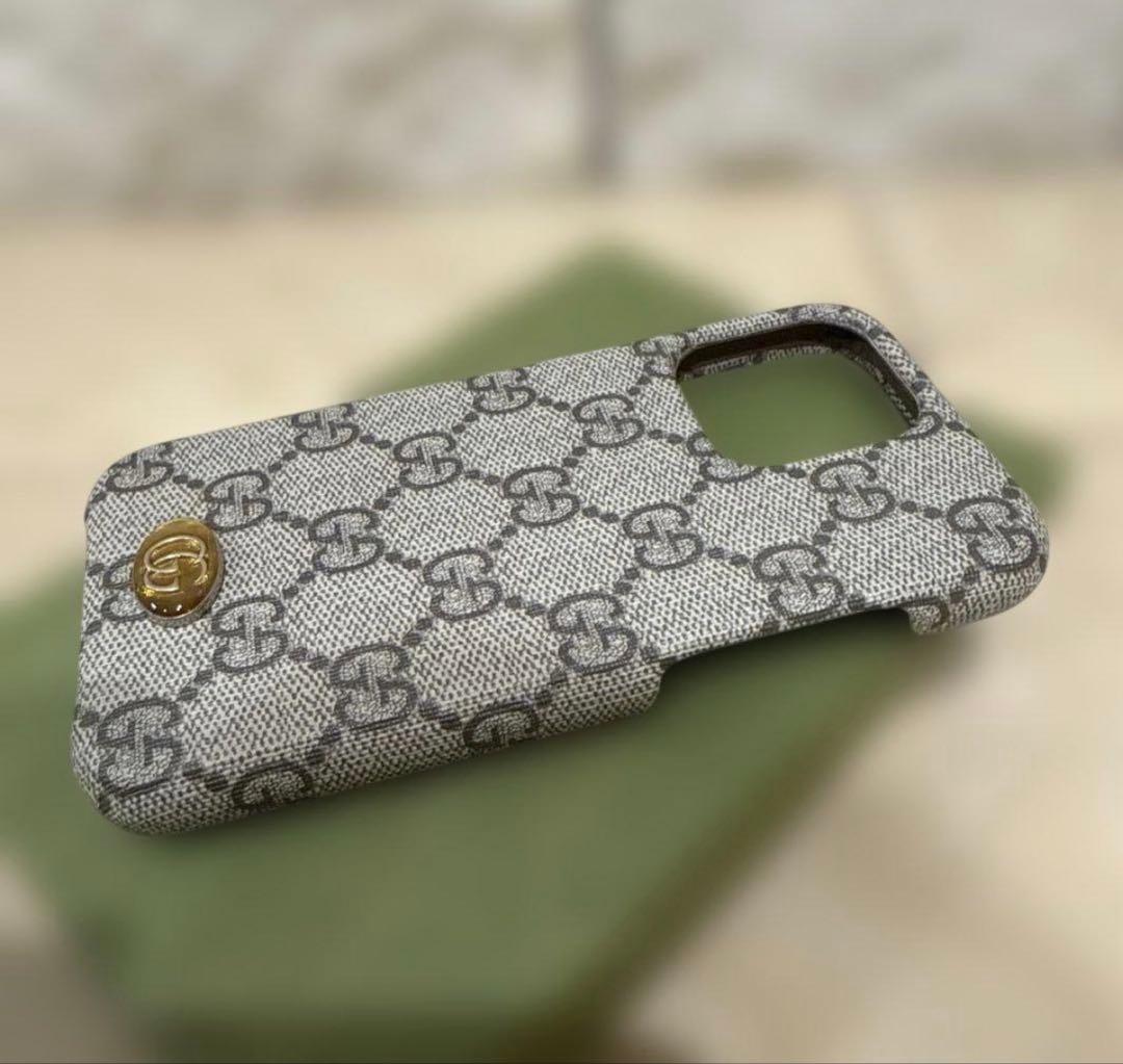 【未使用5万円】新春SALEGUCCI GG レザーiPhone13Proケース