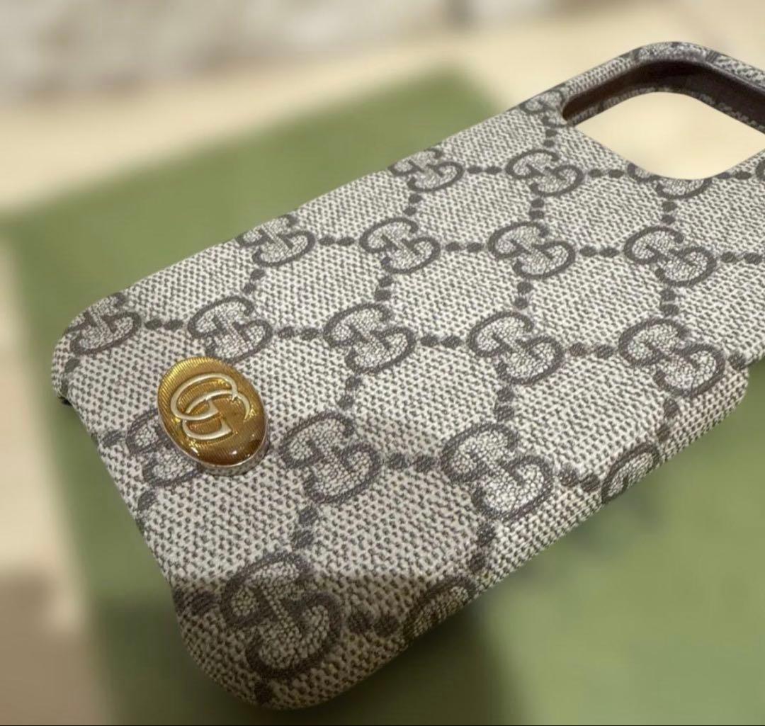 【未使用5万円】新春SALEGUCCI GG レザーiPhone13Proケース