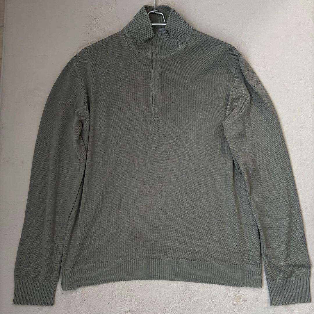 エルメネジルドゼニア シルク×カシミヤスナップボタン付きニット