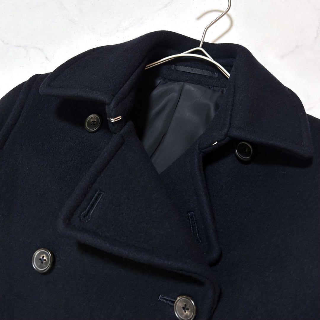 極美品 マーガレットハウエル タスマニアウール ダブルブレスト ピーコート