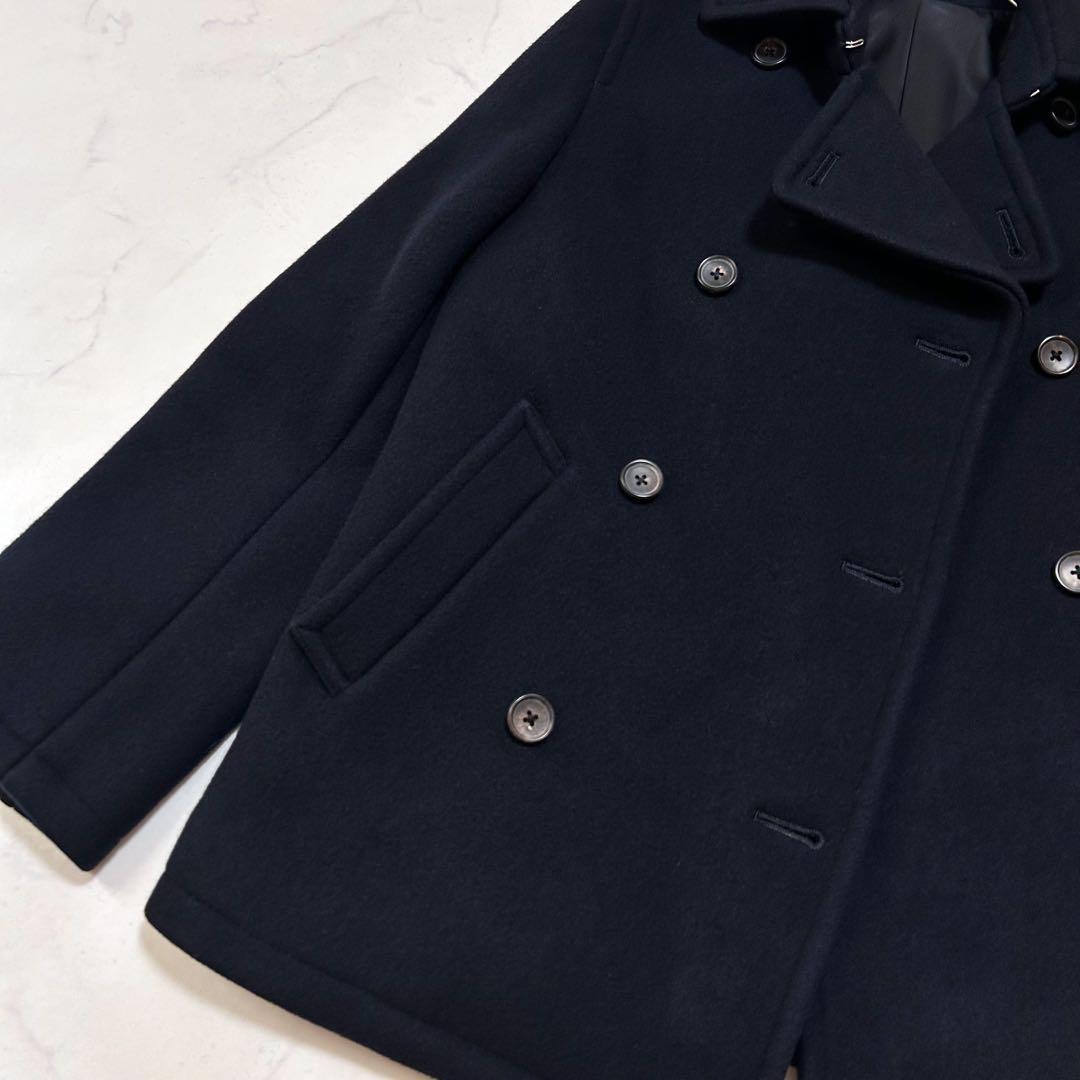 極美品 マーガレットハウエル タスマニアウール ダブルブレスト ピーコート