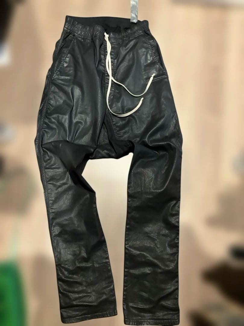 リックオウエンス　サルエルパンツ　BLACK Wax