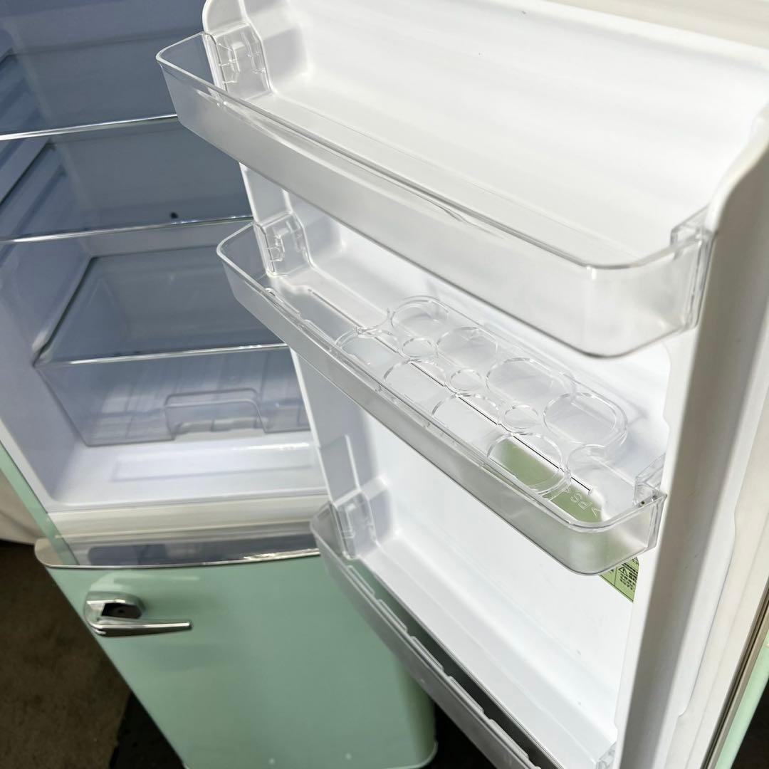 128　レトロ　冷蔵庫　130L　スリム　可愛い　一人暮らし　設置無料　安い‼️