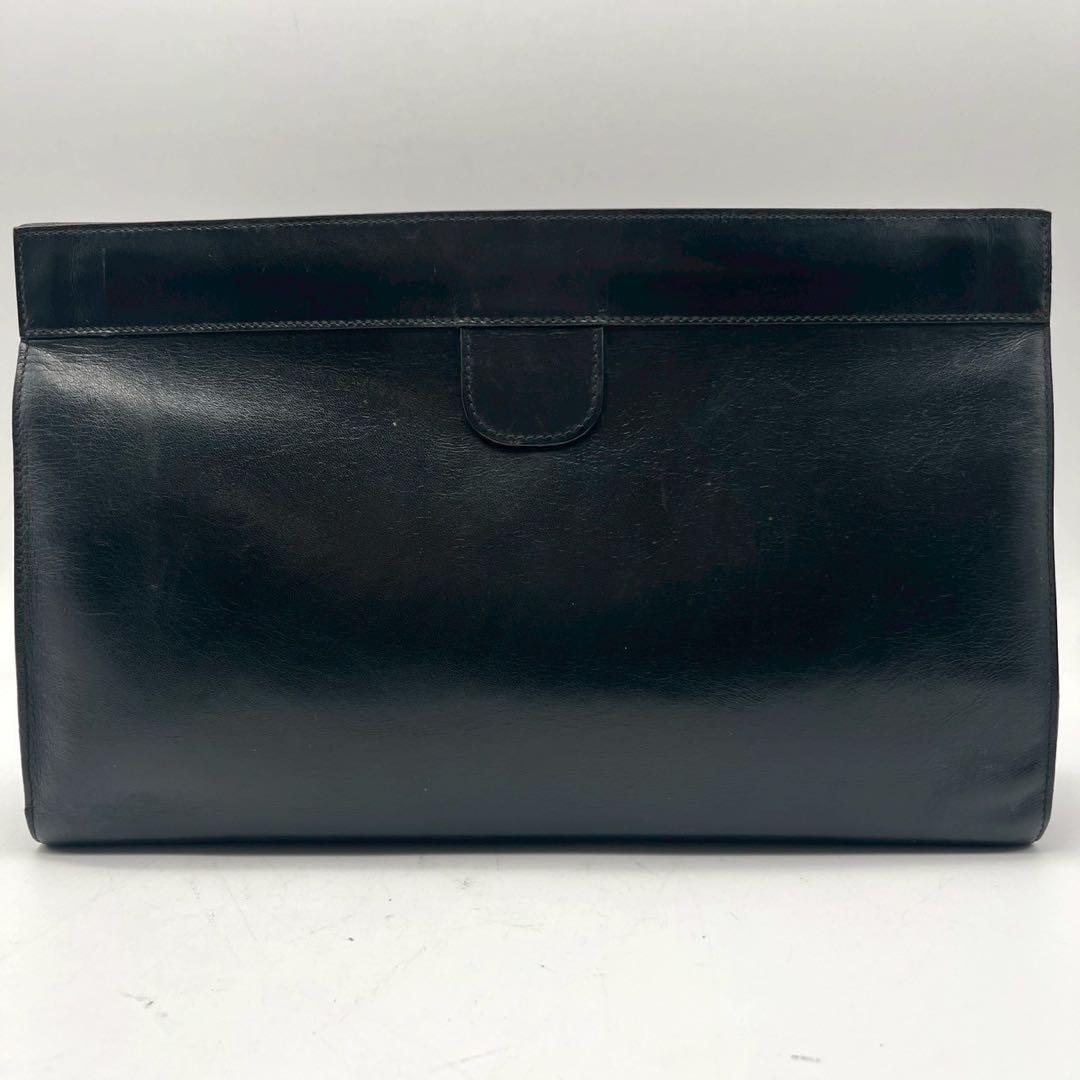 美品 シャネル レザー クラッチ セカンド バッグ ココマーク ブラック