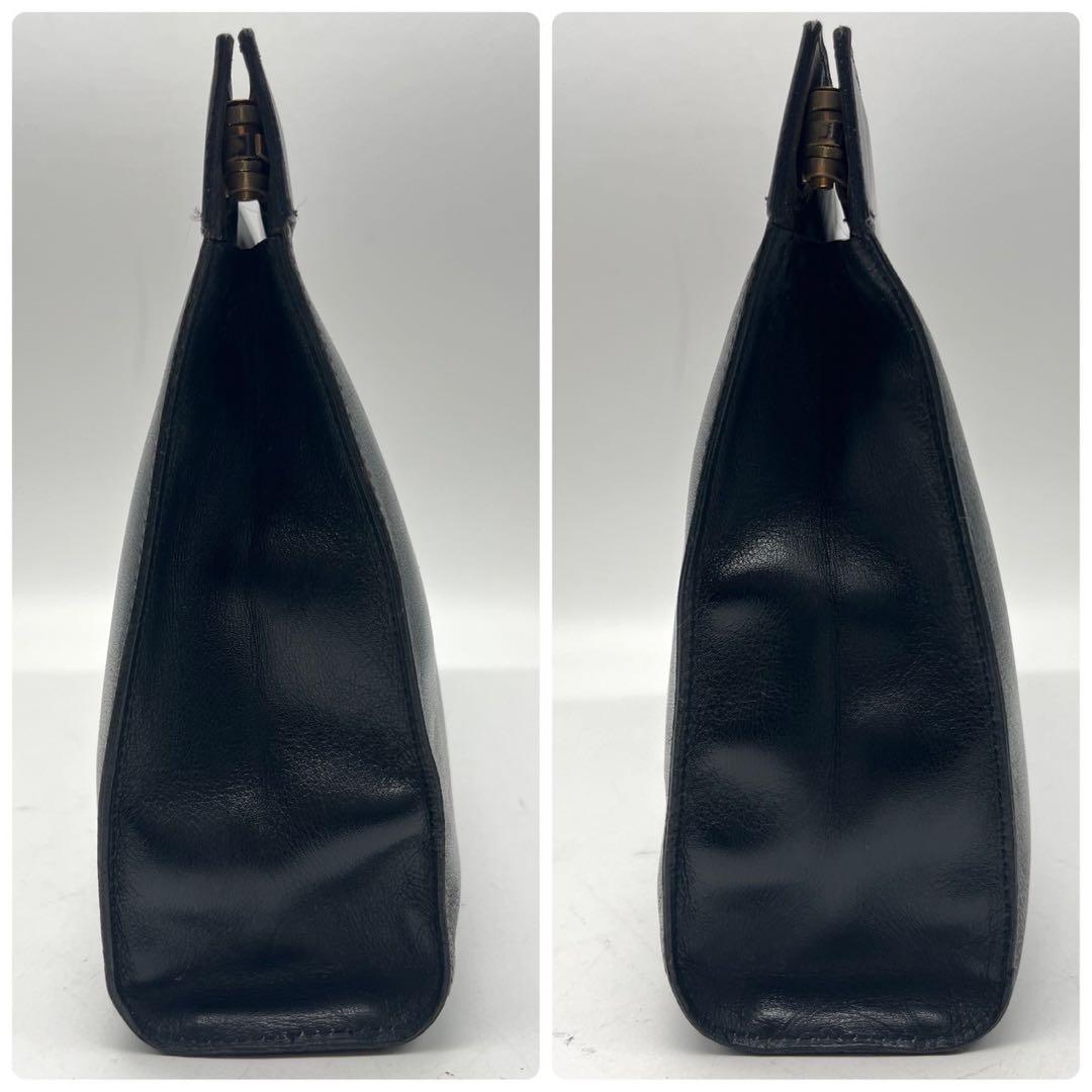 美品 シャネル レザー クラッチ セカンド バッグ ココマーク ブラック