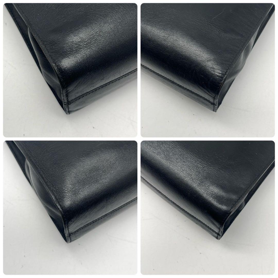 美品 シャネル レザー クラッチ セカンド バッグ ココマーク ブラック