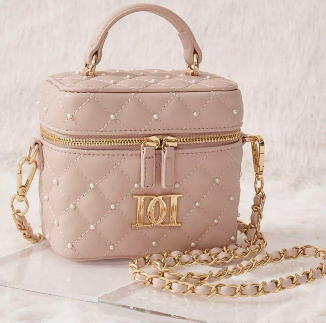 Darich キルティングパールスクエアミニバッグ ピンク