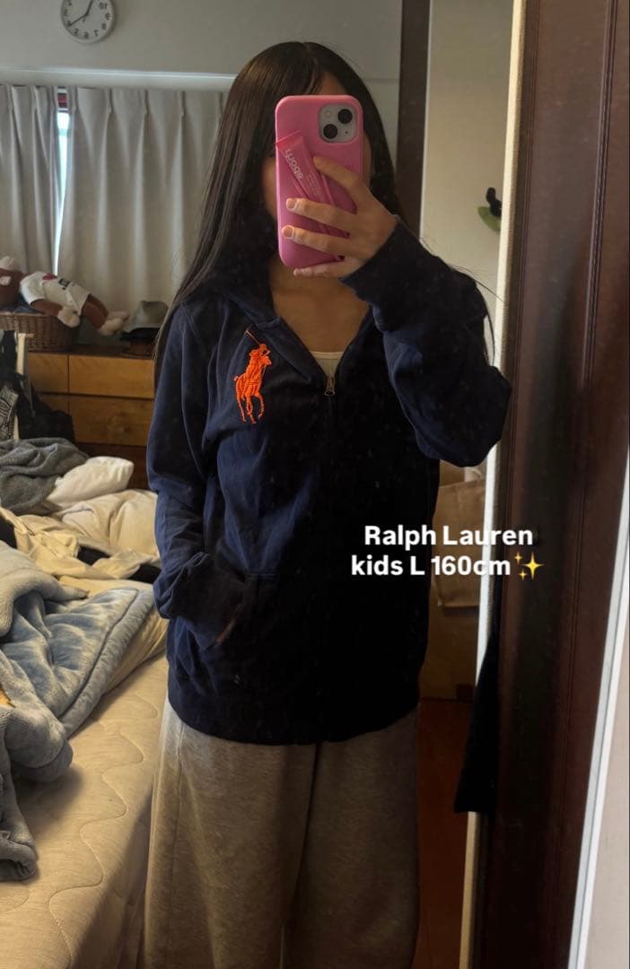 Ralph Lauren ビッグポニー　ジップアップパーカー　Kids L