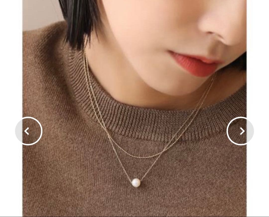 Spick &Span 【lilas】あこやパール一粒ネックレス K10