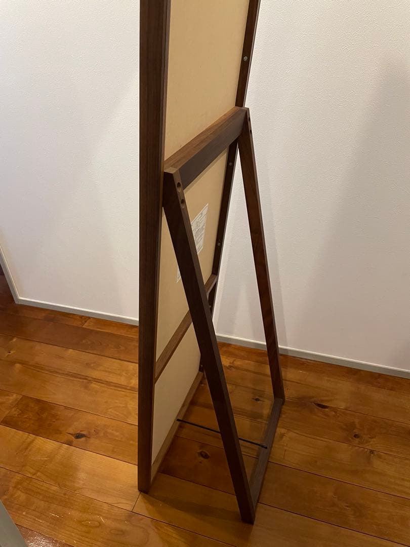 無印　スタンドミラー　ウォールナット