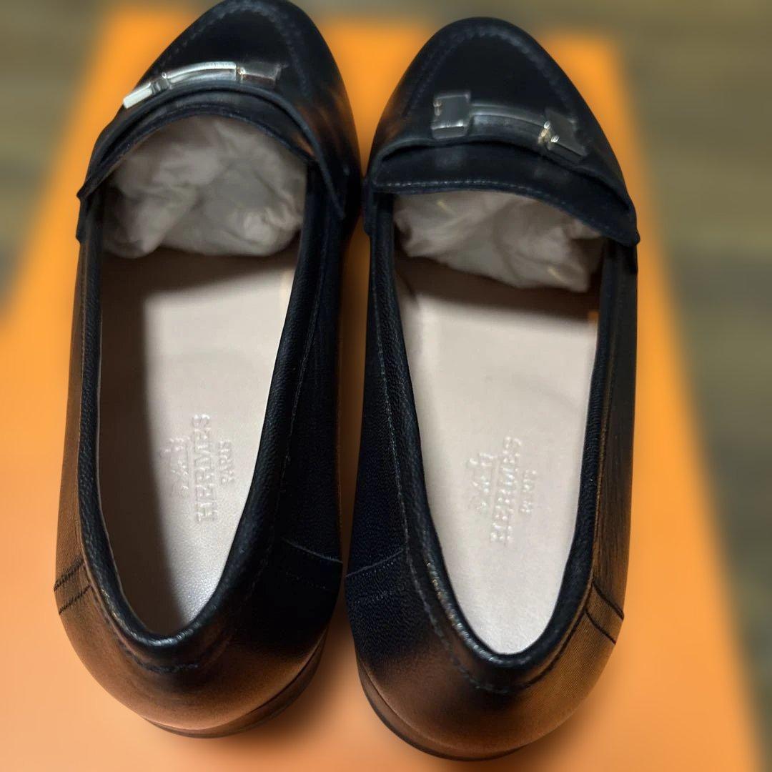 新品未使用　エルメス　モカシン　パリ　37.5 24.5センチ