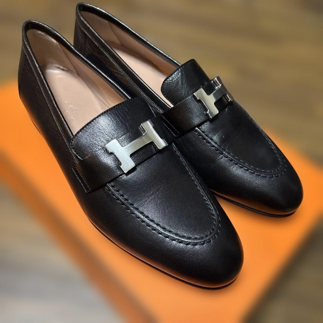 新品未使用　エルメス　モカシン　パリ　37.5 24.5センチ