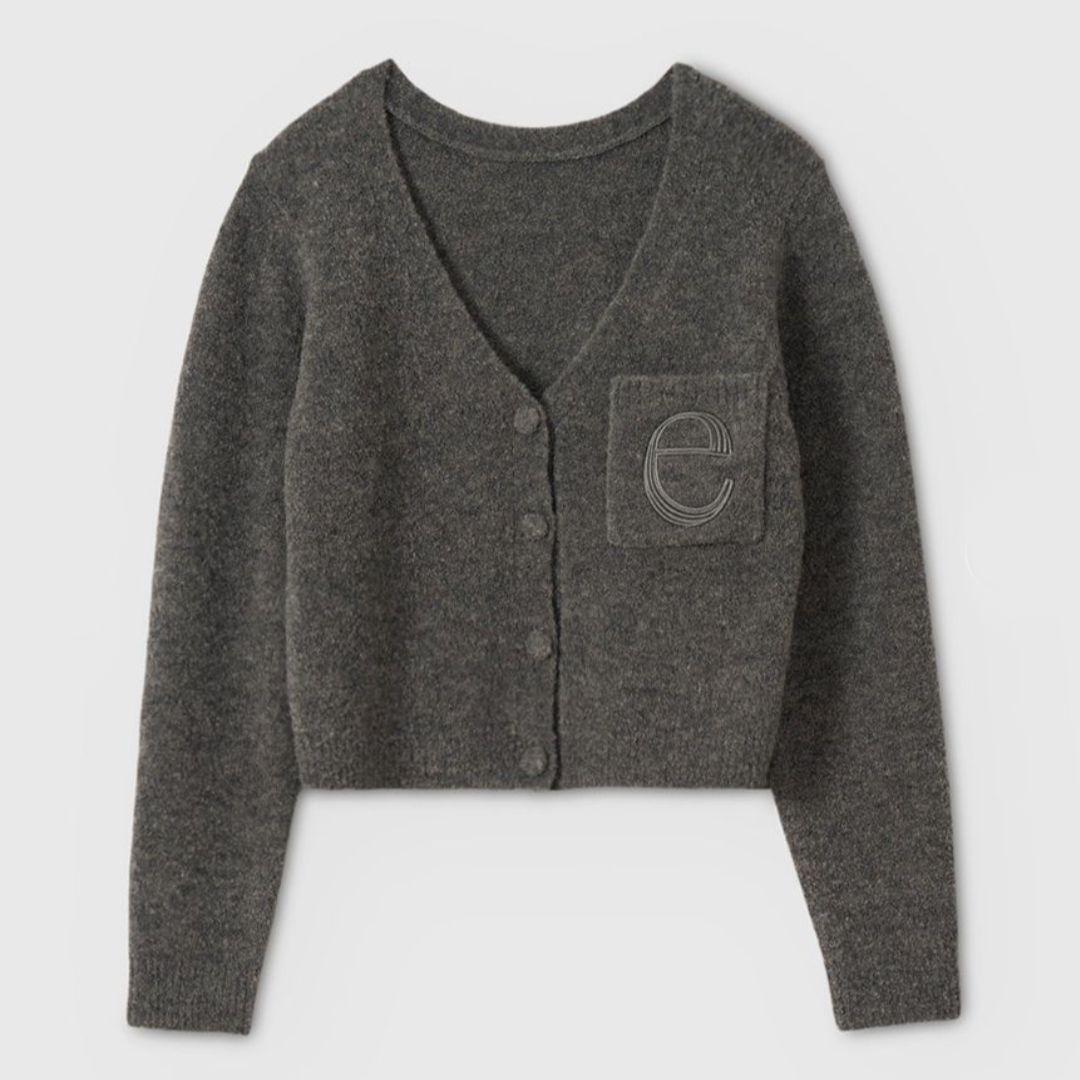 EIMY ISTOIRE 新品タグ付　ブークレニットカーディガン　GREY