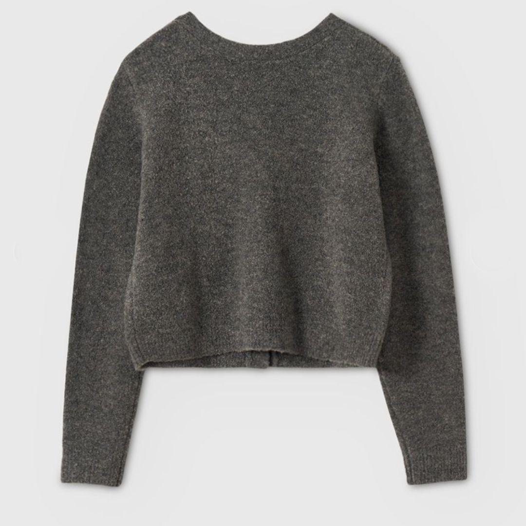 EIMY ISTOIRE 新品タグ付　ブークレニットカーディガン　GREY