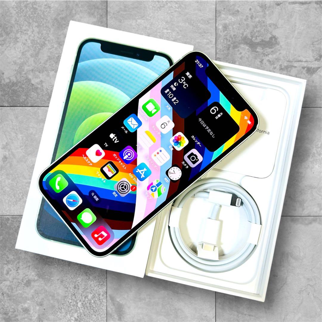 iPhone12 mini 本体 128Gb SIMフリー Green 100%