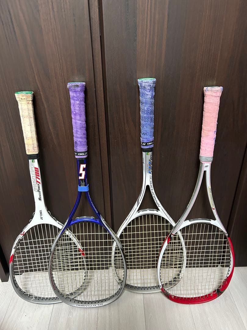 YONEX ソフトテニス ラケット ４本　セット　バッグ