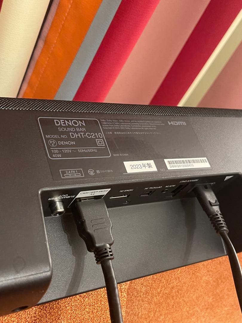 DENON DHT-S217 サウンドバー　2023年製　リモコン欠品