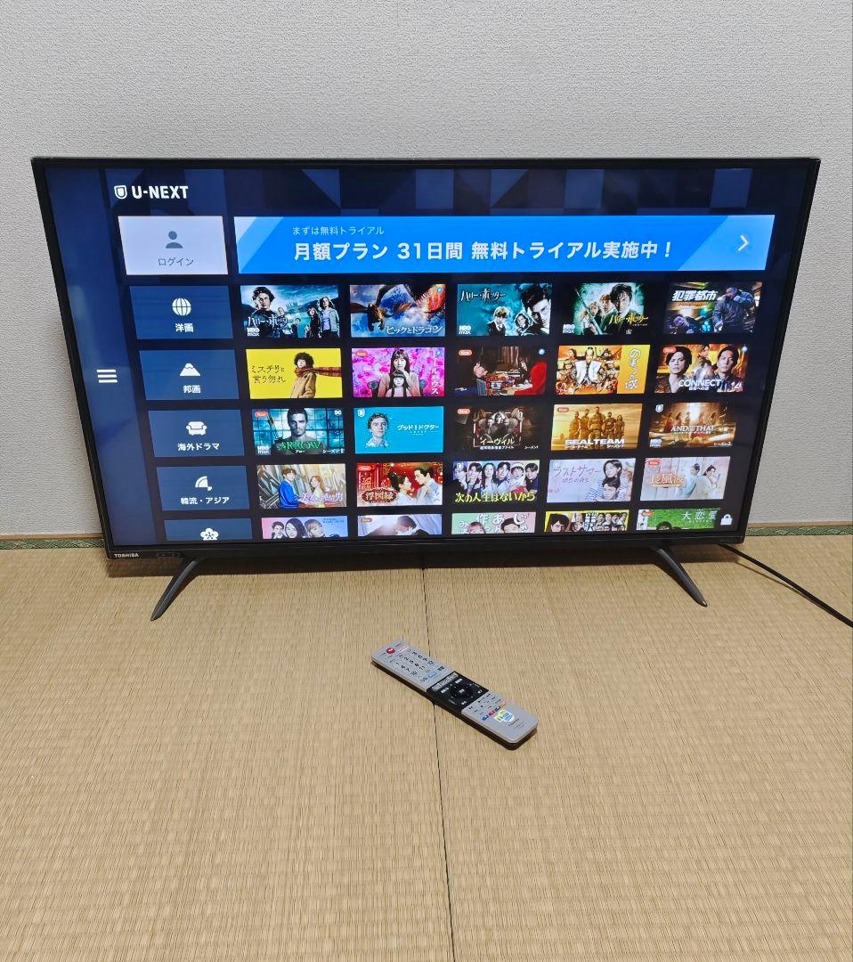 43型東芝 4K スマートテレビ✨ネット動画/地上波 極美