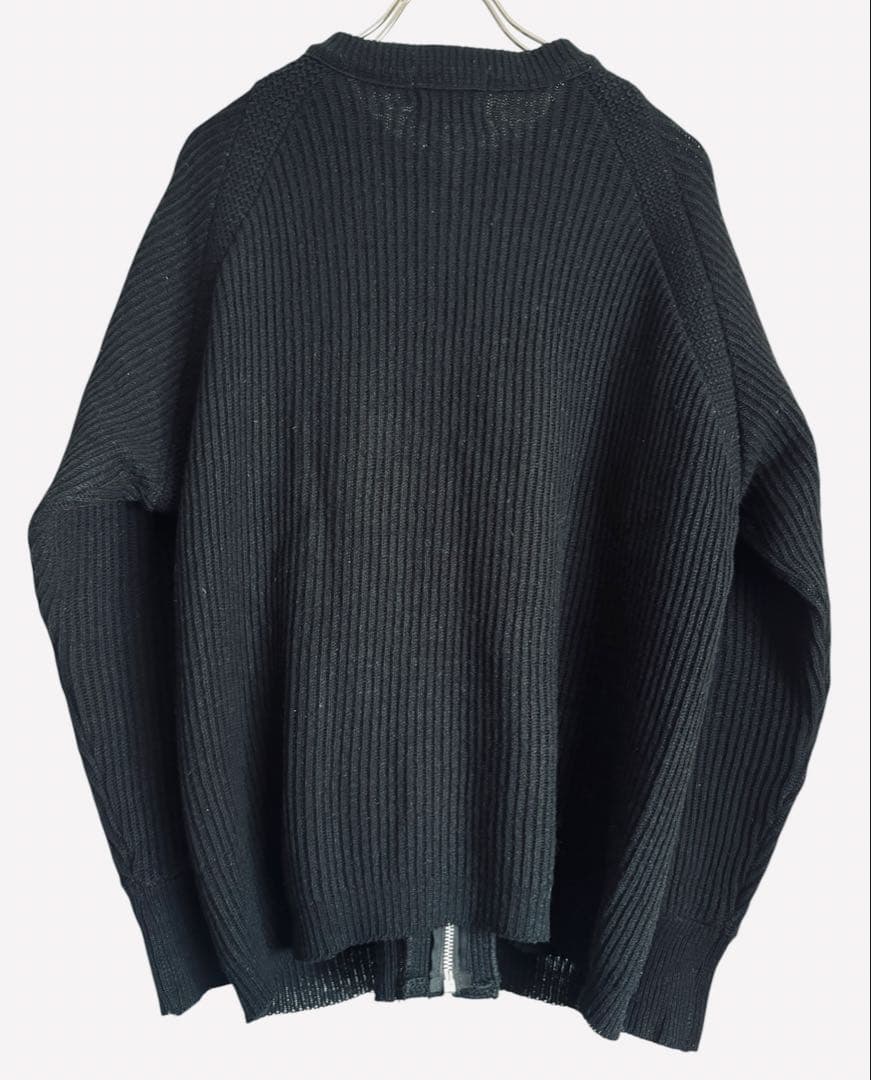 50s CAMPUS ウールニットジップカーディガンUSA製ブラックヴィンテージ