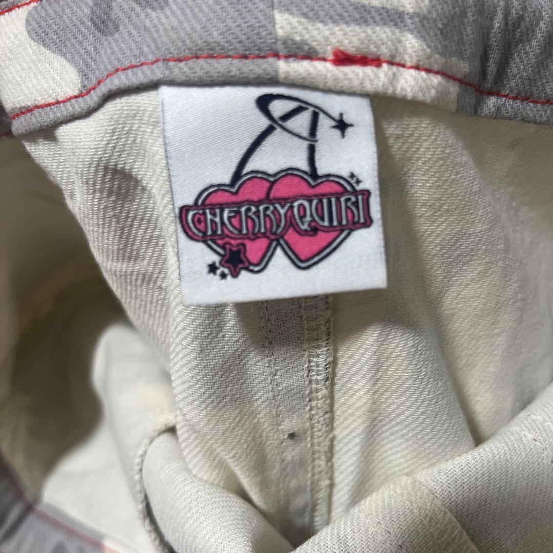 cherryquiri レースカーゴパンツ 迷彩柄　リボン付き