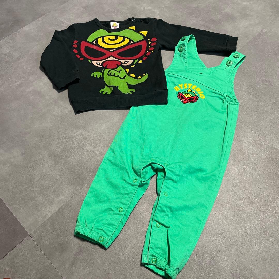 ヒステリックミニ ミニラ トレーナー サロペット セット