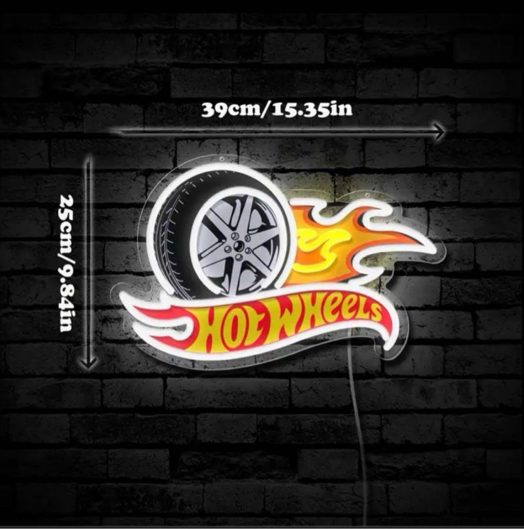 Hot Wheels ホットウィール ネオンサイン 看板 モータースポーツ 車