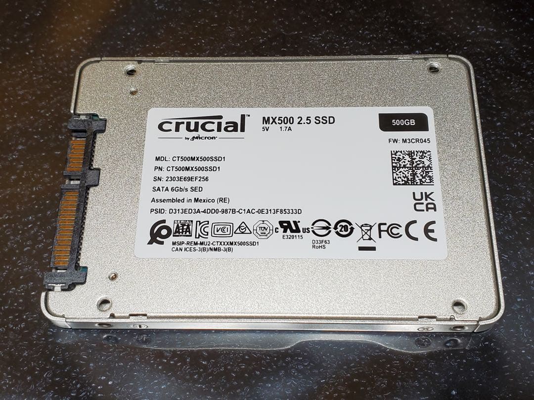 未使用品 MX500 500GB SATA SSD 未使用品 バルク
