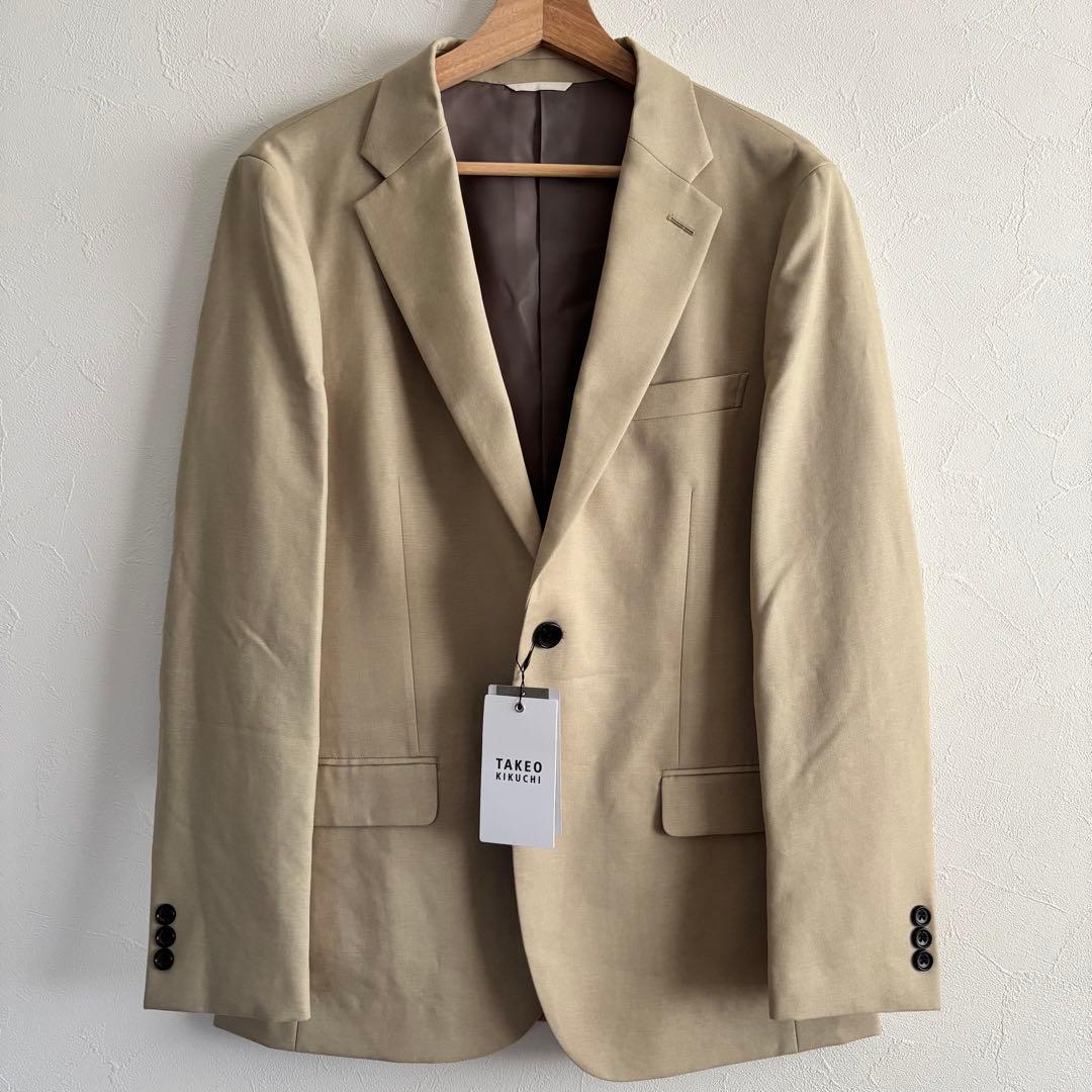 ❣️早い者勝ち新品 タケオキクチ テーラードジャケット LL ベージュ 吸汗速乾