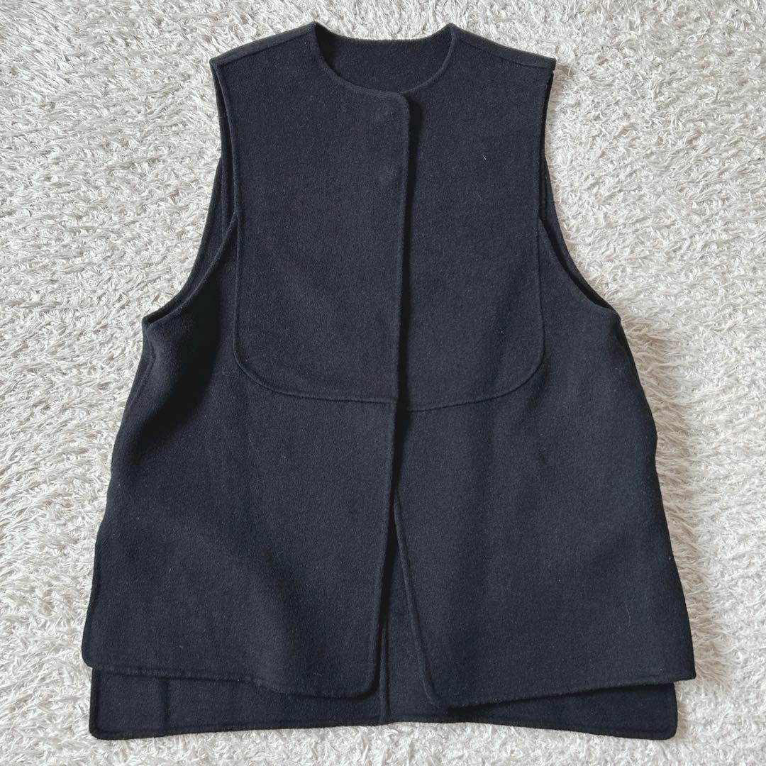 【美品】machatt リバーウールベスト ブラック　ジレ　ウール