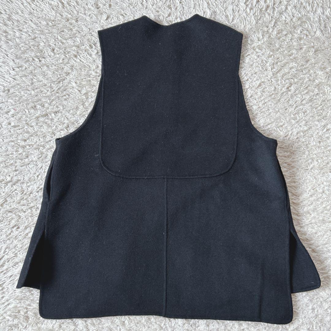 【美品】machatt リバーウールベスト ブラック　ジレ　ウール