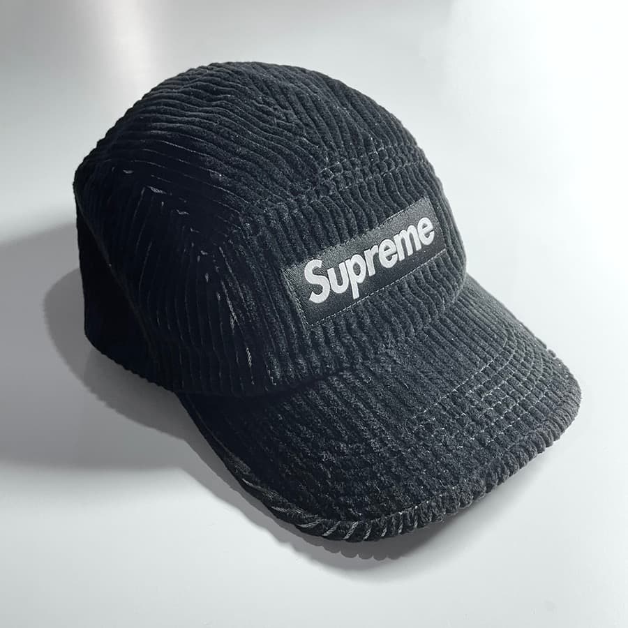 Supreme 2 Tone Corduroy Camp Cap キャップ 黒