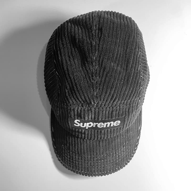 Supreme 2 Tone Corduroy Camp Cap キャップ 黒