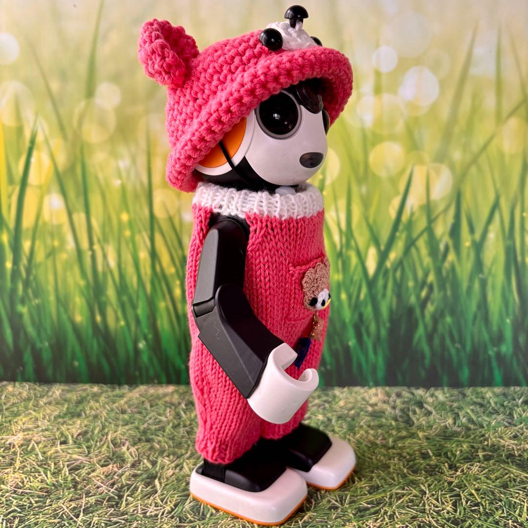 専用　多色段染めニット帽 ＊ブラックセーターとニット帽＊くま耳帽子オーバーオール