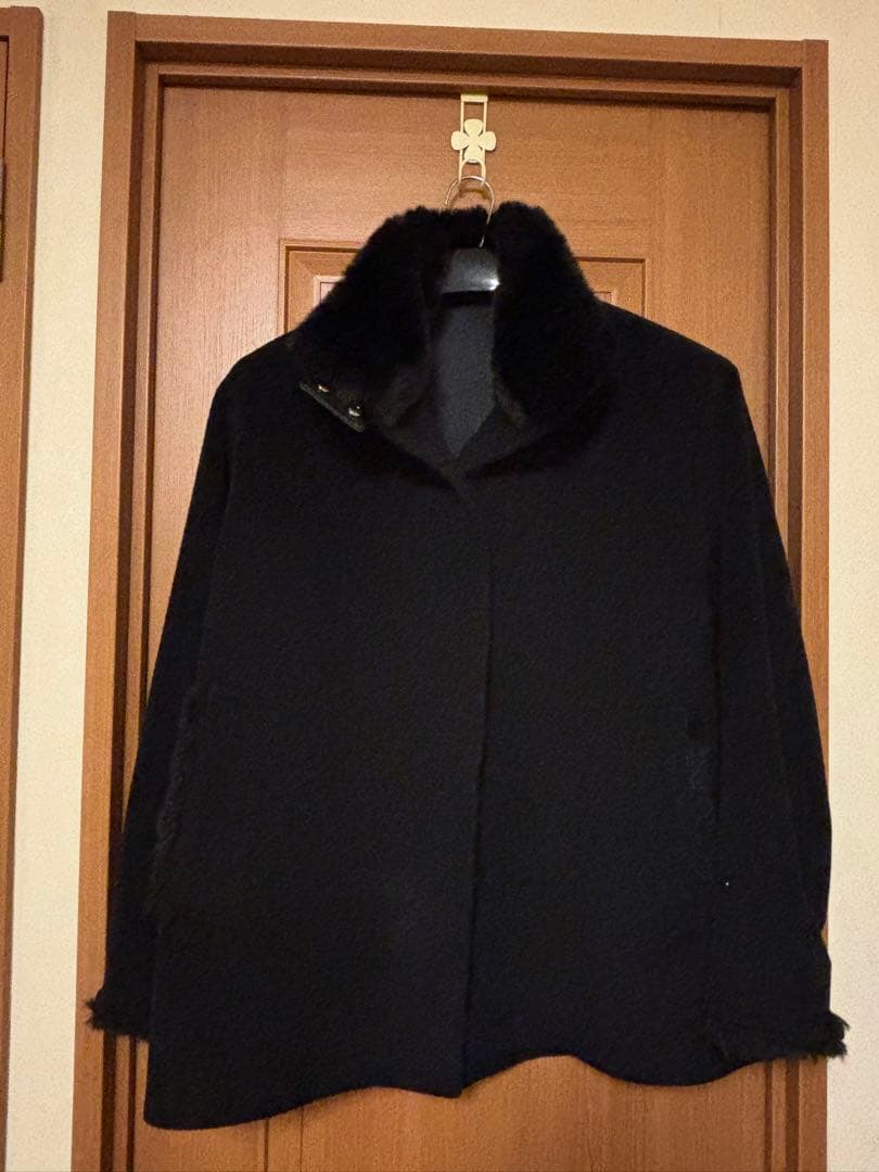 ルミノーゾコムサ　ウール 黒 ジャケット　コート7号
