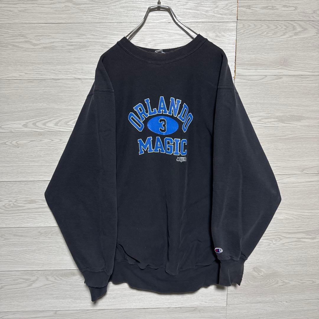 90s USA製 チャンピオン リバースウィーブ NBA Magic 美ボロ
